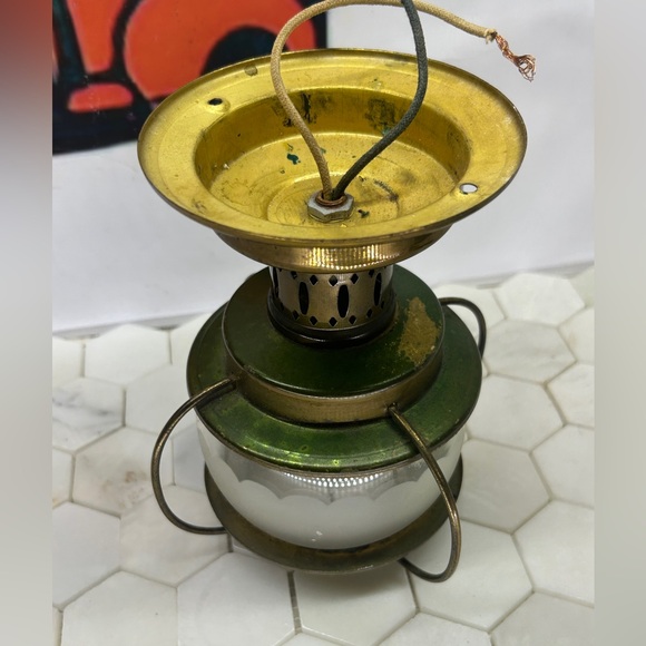 Vintage Brass Moe Marine Mariner Style Ceiling Porch Light - Picture 6 of 11